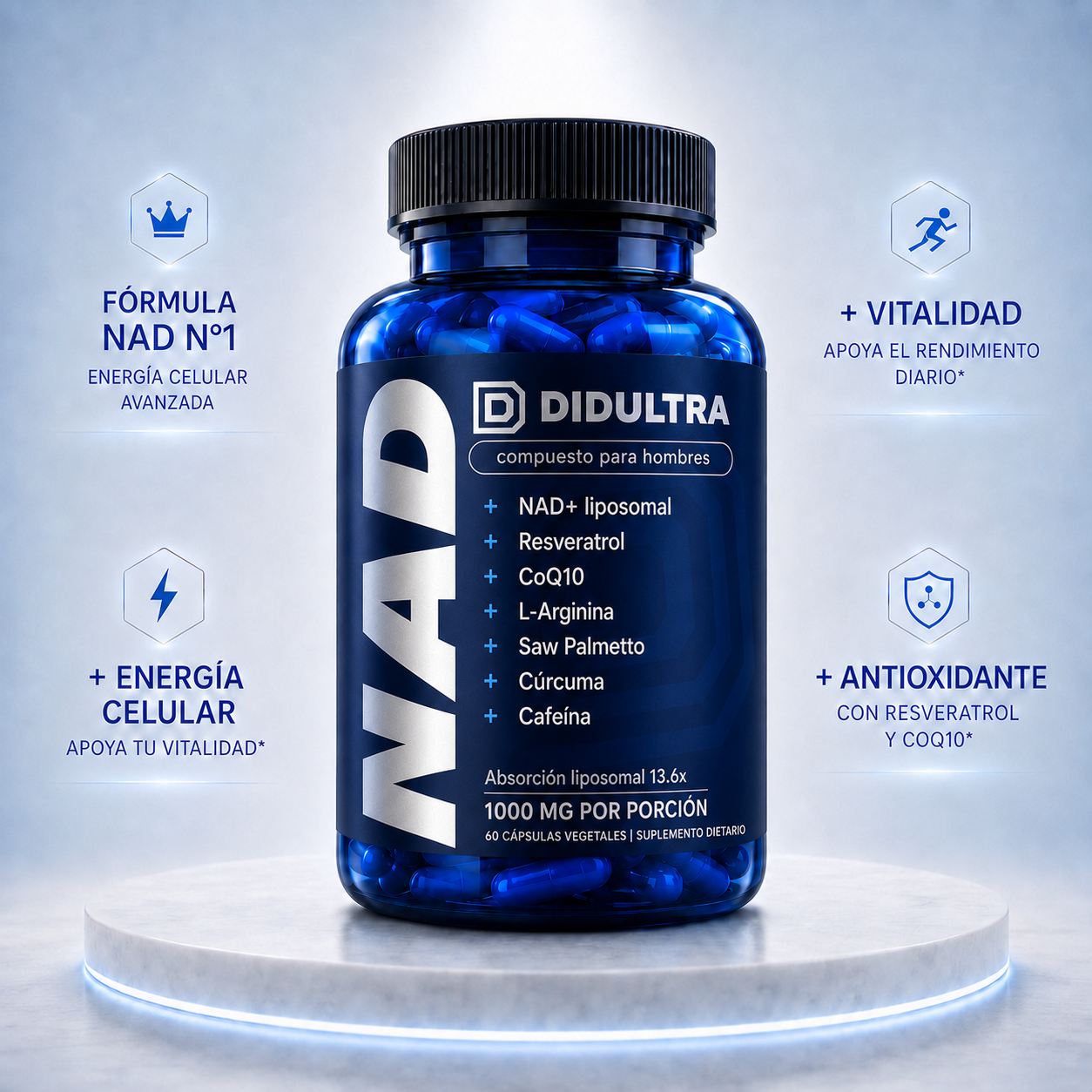 NAD + Liposomal con Resveratrol para hombres