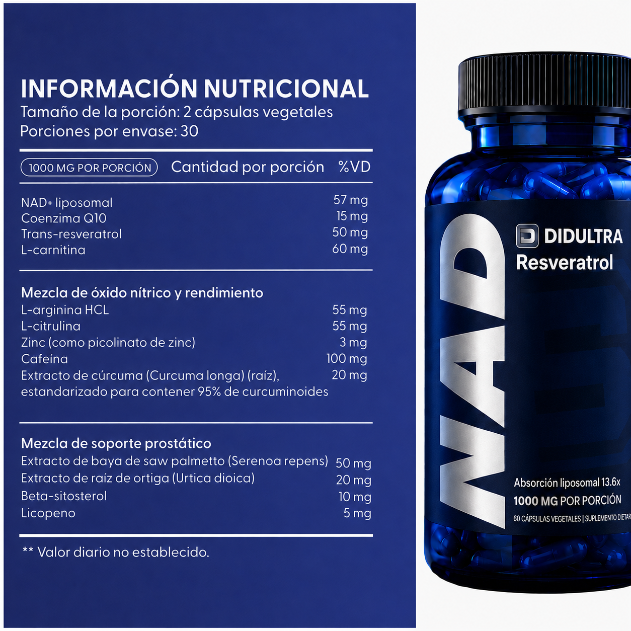 NAD + Liposomal con Resveratrol